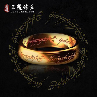 指环王至尊魔戒纯银男女周边尾戒新款单身食指s925银戒高级感个性