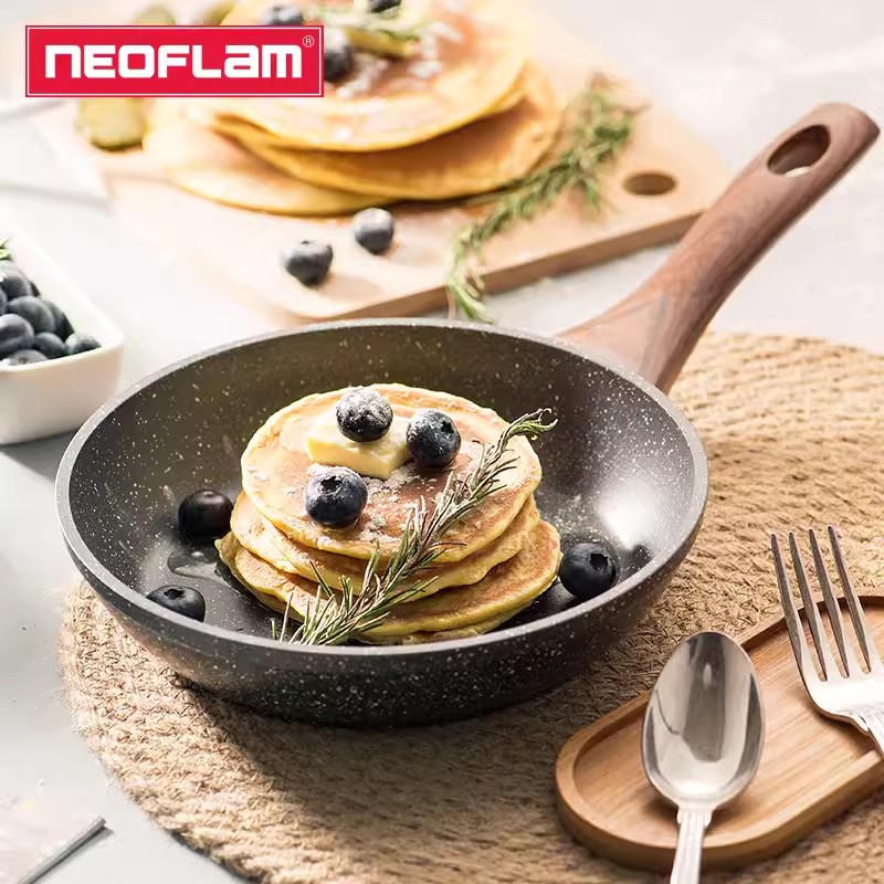 Neoflam旗舰店同款炒锅煎锅不粘锅麦饭石色电磁炉家用不沾平底锅