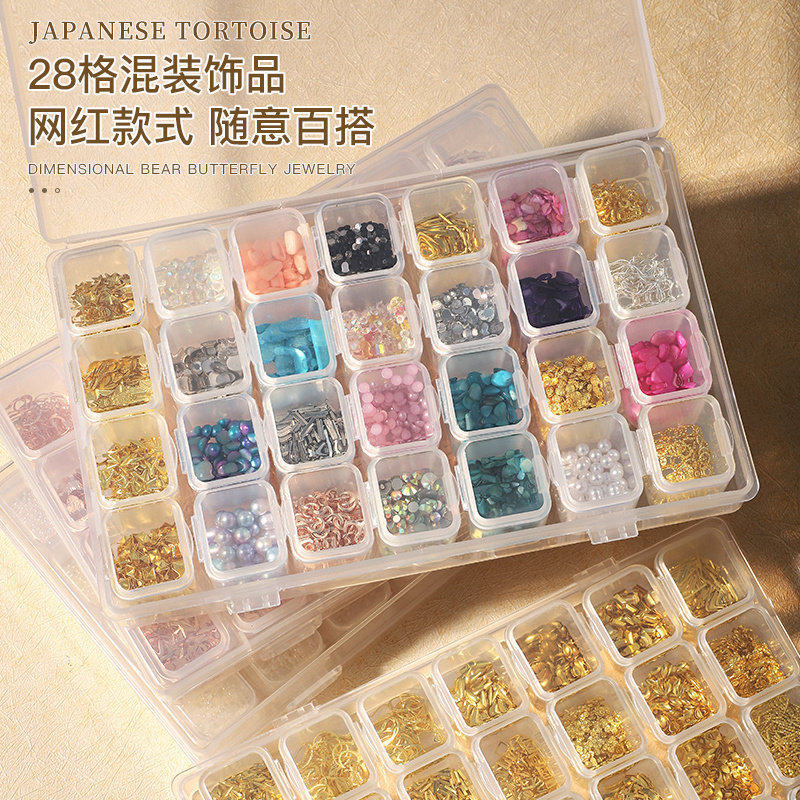 混搭美甲钻石饰品2026新款珍珠网红爆款日系水钻金箔纸碎片铆钉