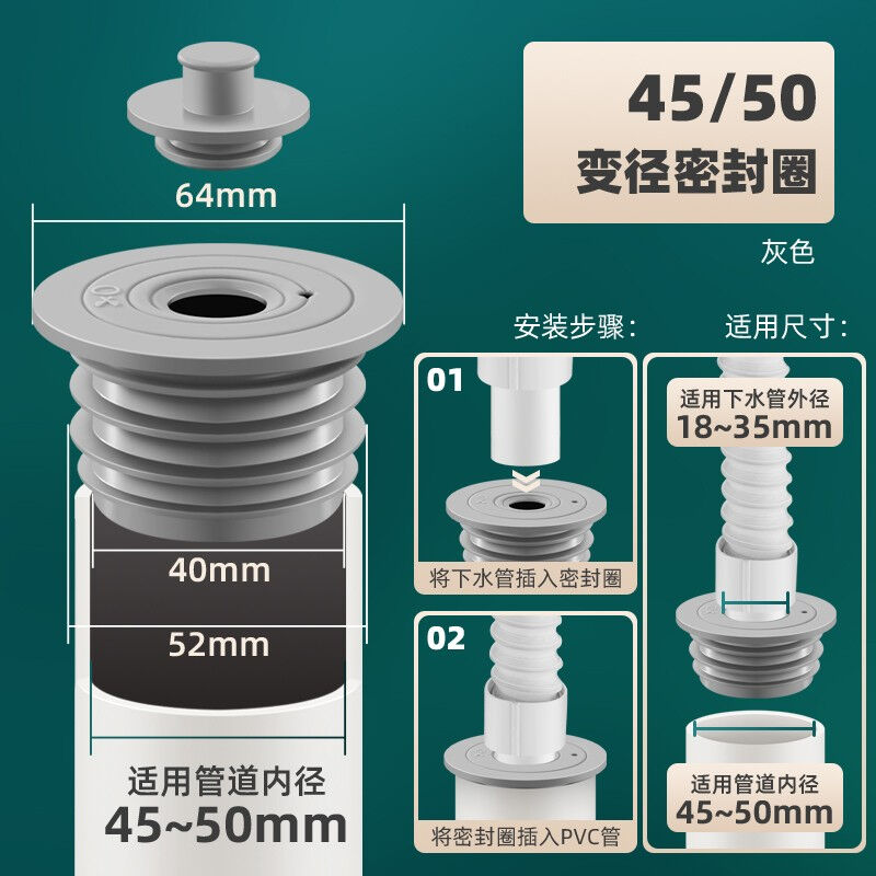 厨房下水管道防臭神器洗衣机排水管封口器洗菜洗脸盆溢水密封圈塞