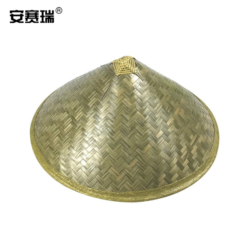竹编斗笠帽大沿草帽手工编织竹斗笠帽防雨遮阳帽大檐草帽竹编帽子