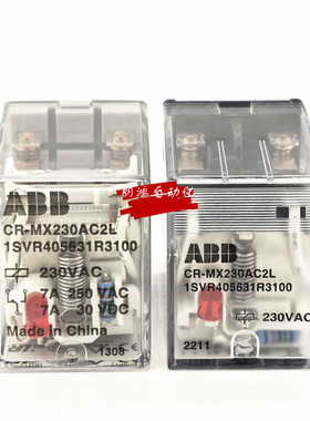 原装CR-MX230AC2LT ABB中间继电器CR-MX230AC2L 230VAC