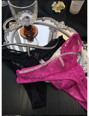 4件包邮性感蕾丝丁字裤女欧美风水钻提臀T裤蕾丝边纯欲无痕内裤