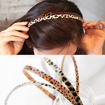 韩国淑女风豹纹百搭基本款发箍