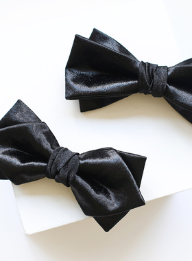 17Century黑色高端领结煲呔复古正装结婚新郎婚礼伴郎宴会司仪男