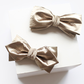 17Century高档纯色光泽香槟金领结煲呔蝴蝶结婚新郎婚礼伴郎复古