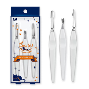 日本KAI贝印美甲去死皮刀V型推叉手指甲除倒刺角质老茧工具锋利