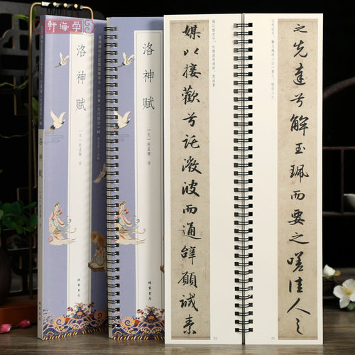 赵孟頫洛神赋近距离临摹字卡