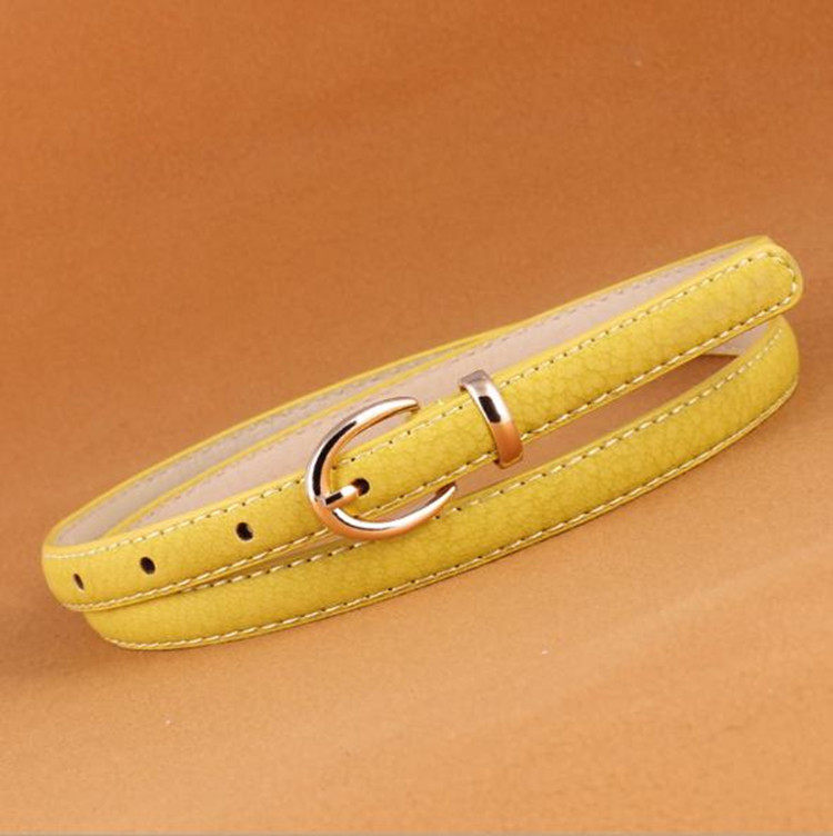 服装店采购腰带 1.5CM宽度糖果色百搭时尚细皮带基本款式