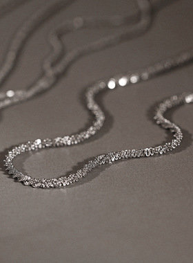 IMI波光粼粼满天星闪光素链裸链钛钢锁骨链ins冷淡风项链女YL633