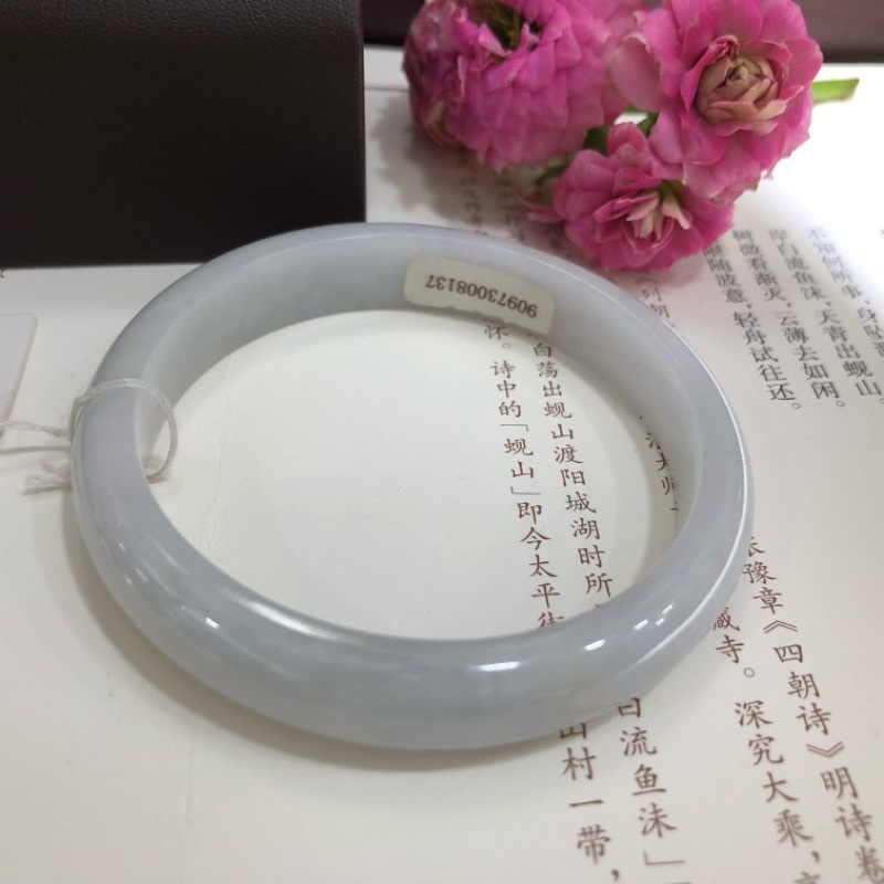 平替翡翠手镯白月光少女款浅绿色冰种翡翠手镯高颜值送女友带礼盒