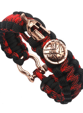 手链斯巴达荒野救生伞编织复古