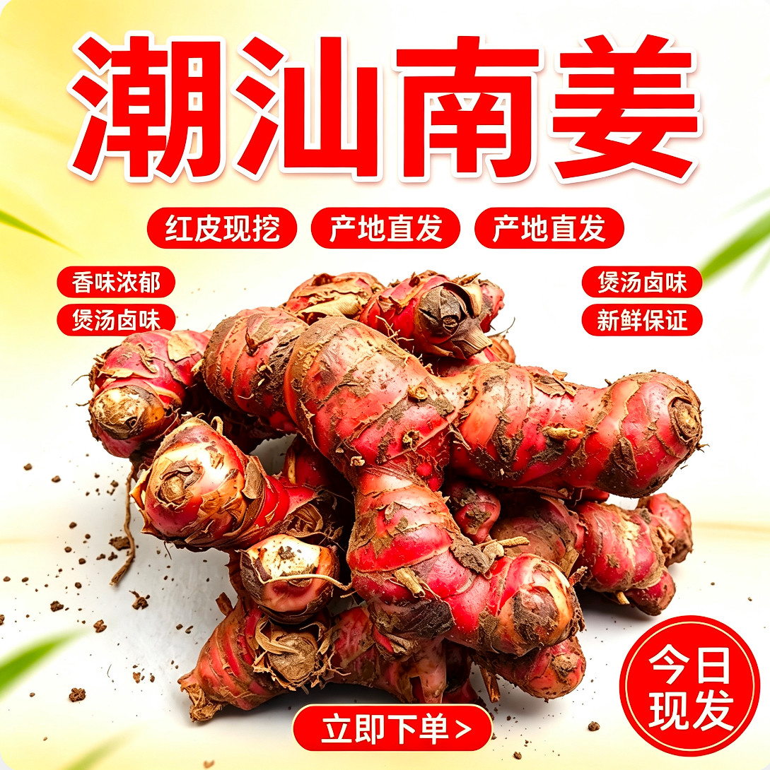 南姜新鲜原产地现新鲜当天现挖现发牛肉火锅卤鹅牛肉粿条餐饮商用