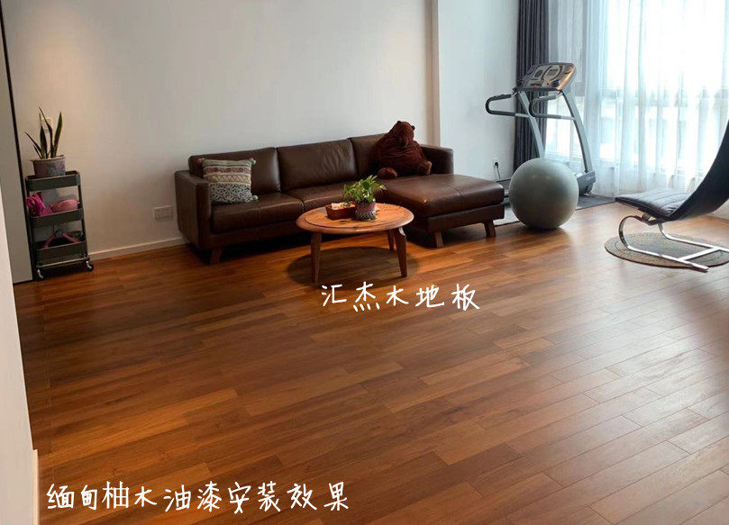 二手老料翻新板全实木缅甸柚木地板室内家装环保地暖专用厂家直销