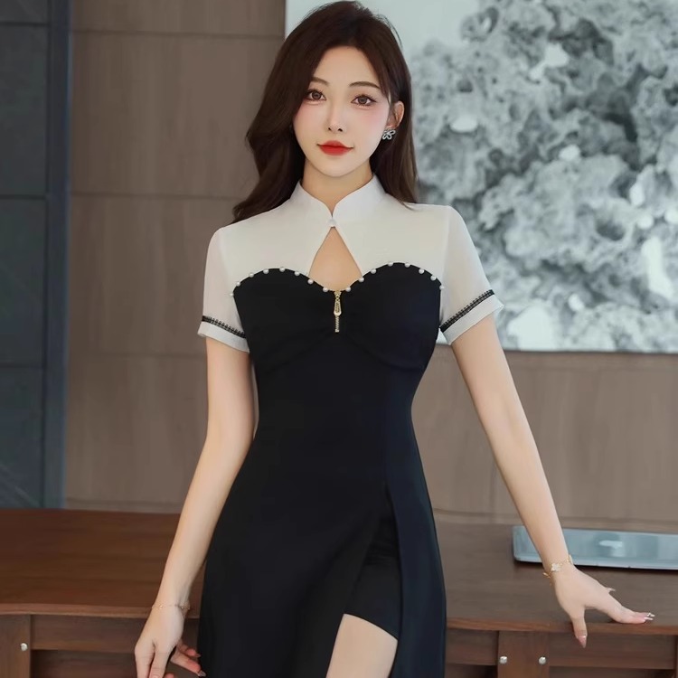 连衣裙女套装改良旗袍技师工作服