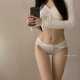 日常舒适薄款 性感蝴蝶结蕾丝边透明日系少女甜美内裤 女