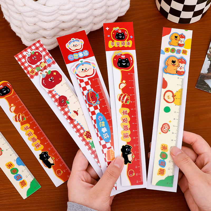 可爱苹果磁性直尺书签学生小礼品