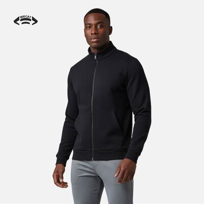 简约运动风立领拉链休闲纯棉外套教练工服企业定制印logo