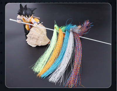 绑鱼钩亮丝反光丝海钓绑钩彩丝夜光丝铁板钩发光彩丝