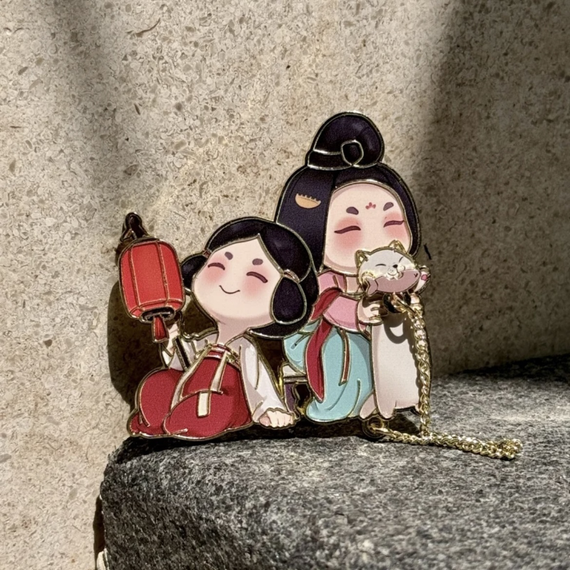 唐仕女金属可移动冰箱贴