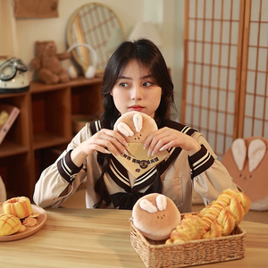 西安文创西安兔夹馍毛绒零钱包可爱包包卡通圆形钱包礼物送女朋友