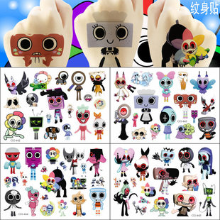 跨境 Dandy\'s World丹迪的世界游戏纹身贴纸儿童卡通一次性水转
