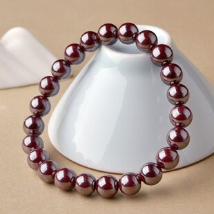 原矿朱砂手链朱砂原石打磨高含量男女款本命年辰砂手链转运饰品