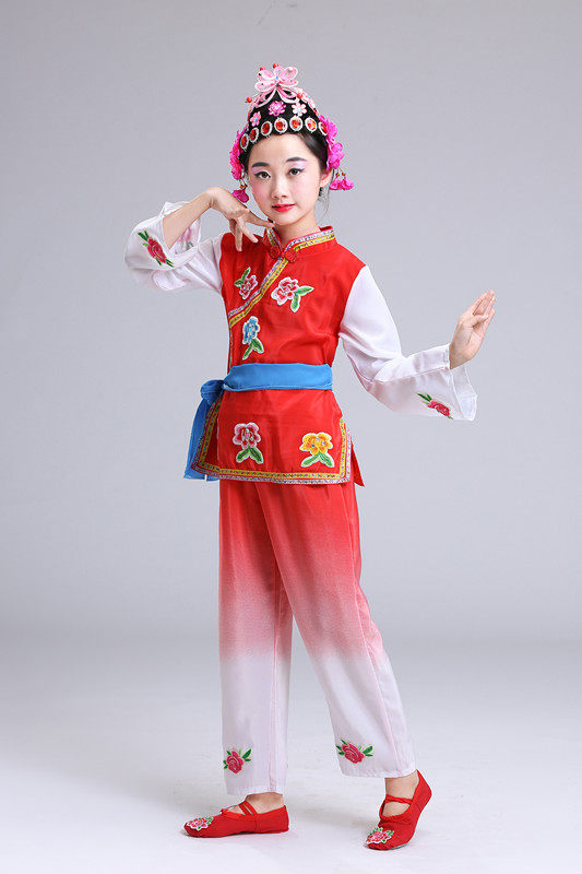 俏花旦演出服儿童小花旦戏曲服梨园闹春京剧头饰少儿梨园梦舞蹈服