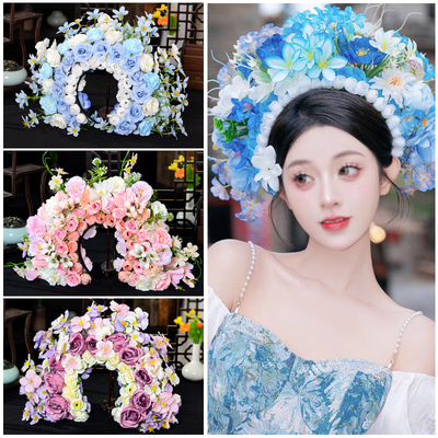 古装汉服头饰仿真花簪花复古宫廷