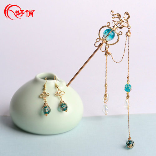 发簪公主汉服头饰古风耳环