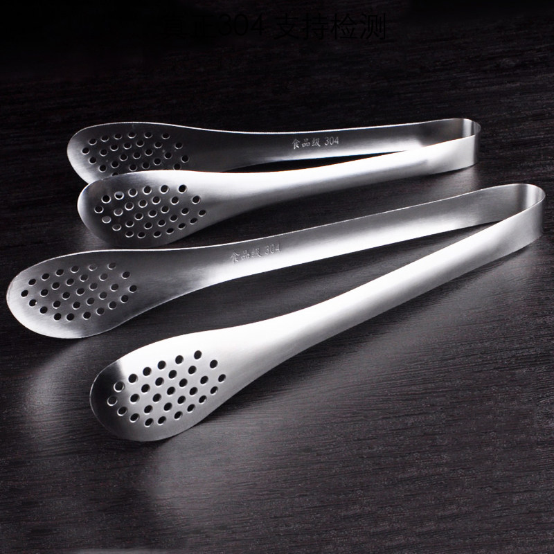 加厚304不锈钢食品夹子面包烧烤小号油炸煎牛排厨房幼儿园食物夹,厨房/烹饪用具,烧烤夹/叉/铲/针,淘宝优惠券,粉丝福利购,淘宝优惠卷