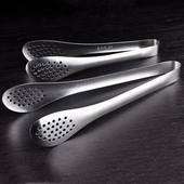 加厚304不锈钢食品夹子面包烧烤小号油炸煎牛排厨房幼儿园食物夹