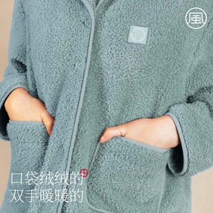 清仓】金利来睡衣女秋冬款新款珊瑚绒加厚保暖可外穿家居服套装
