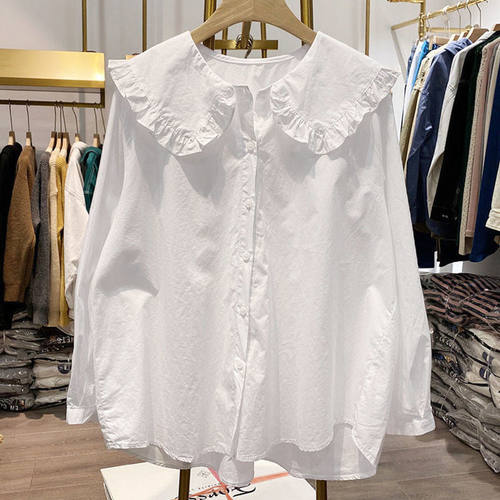 宽松娃娃领遮肉减龄长袖