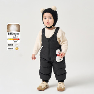 【专柜】婴儿童羽绒背带裤外出户外冬季宝宝加厚白鸭绒男童羽绒裤