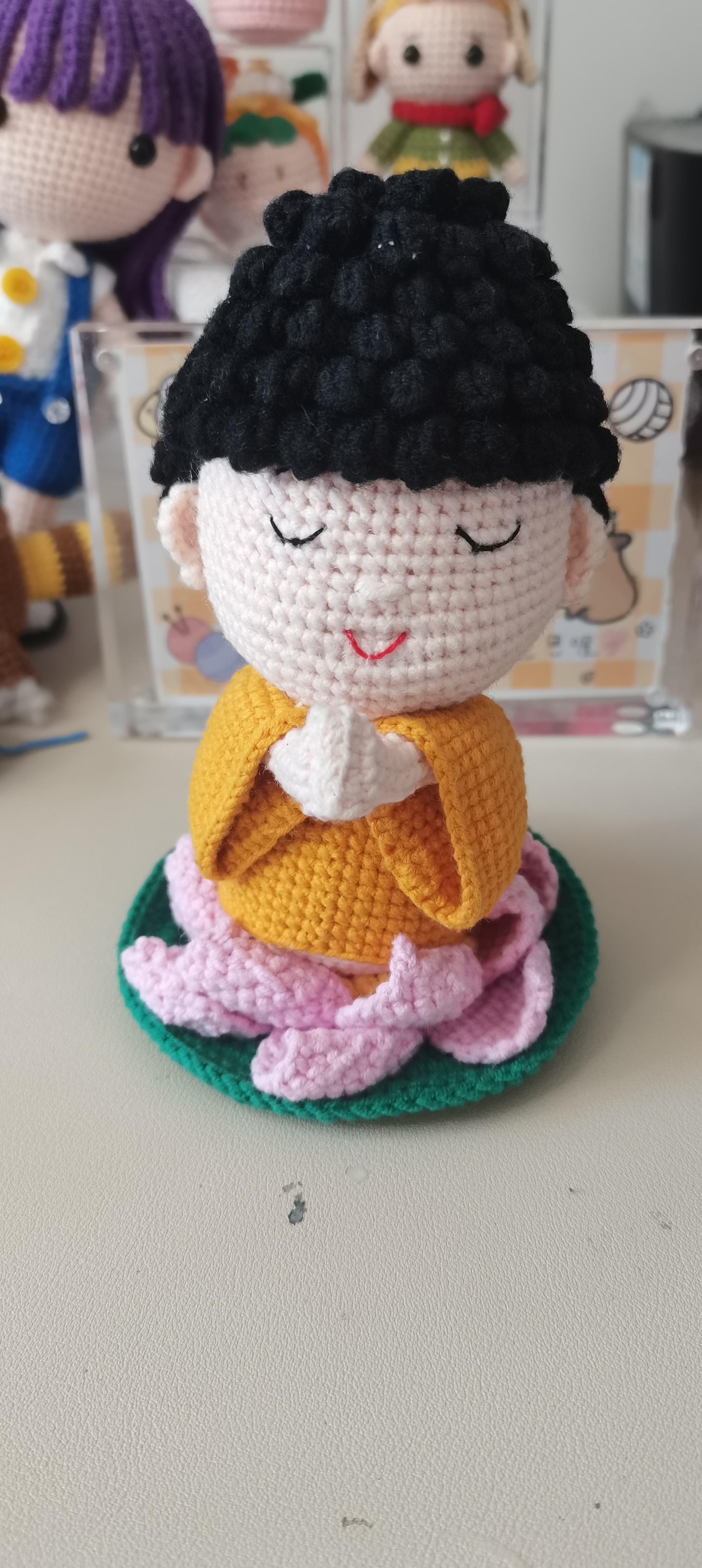 佛陀平安创意礼品手工钩织成品