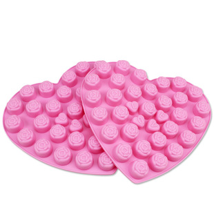 冰块白凉粉巧克力糖果米蒸糕玫瑰硅胶模具布丁马蹄糕果冻烘培模具