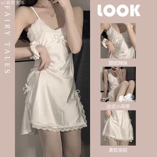 法式 甜美家居服连衣裙 纯欲性感吊带裙睡衣女夏睡裙网红2025年新款