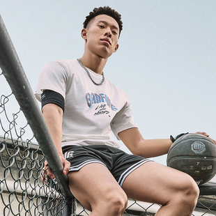 新款 男子夏季 健身跑步纯棉休闲圆领运动T恤AHSU427 文化衫 李宁短袖