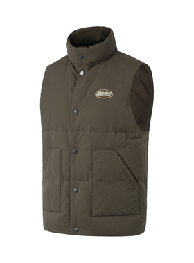 李宁反伍羽绒马甲男子冬季新款休闲宽松鸭绒运动休闲外套AMRU013