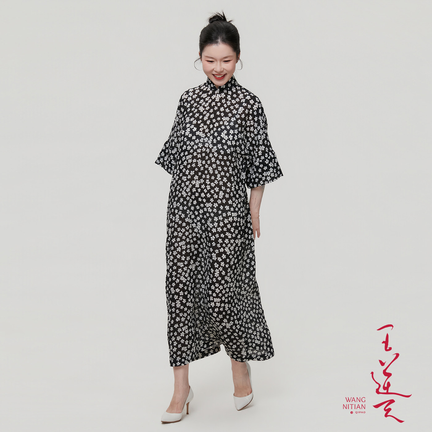 王逆天旗袍|清欢【进口面料】碎花透气 新中式旗袍连衣裙 单层