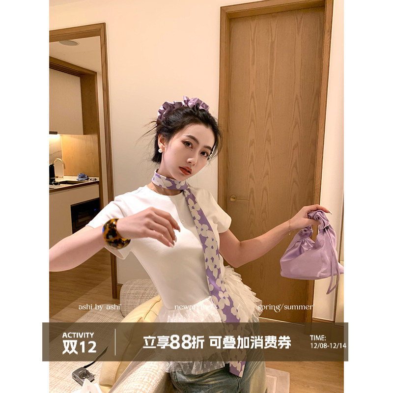 大于诗集 vintage风港式复古jk格纹条纹花卉百搭ins感休闲领带女