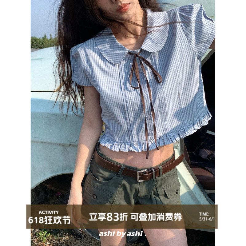 大于诗集 百搭天花板 复古休闲低腰包臀短裤女多口袋工装热裤夏季