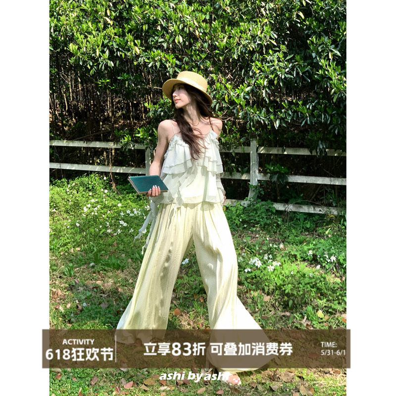 大于诗集 随风荡漾 百搭高腰显瘦垂感休闲裤女百搭阔腿裤长裤夏季