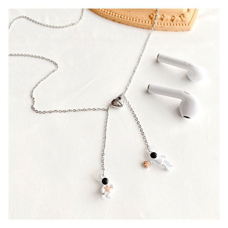 花朵不锈钢磁吸款通用无线眼镜链