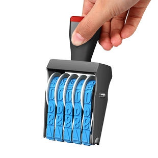 5位号码印章数字印日期章数字组合0-9编号可调生产出厂日期印可调滚轮印编码年月日价格章快速干转轮印打码器