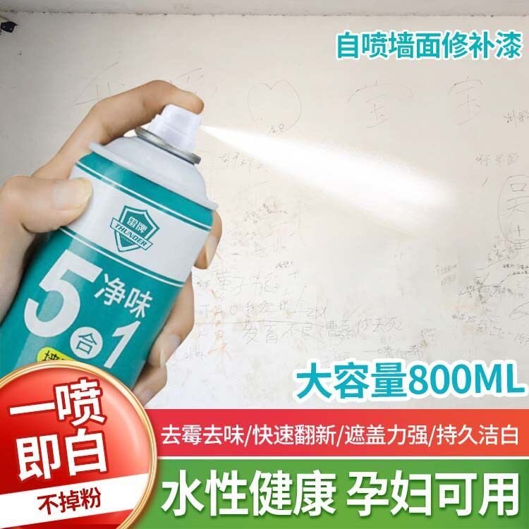 厂家墙上自喷漆墙面翻新修补漆污渍涂鸦遮盖室内水性白补墙漆