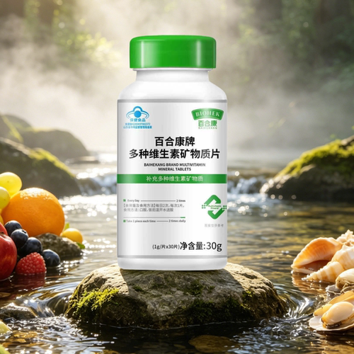 百合康牌多种维生素矿物质片复合矿维片B族/A/C/D/E补充每日营养