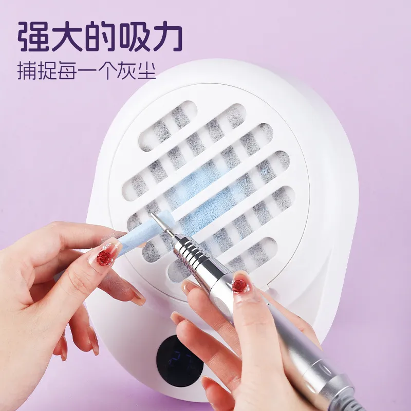 大吸力蓄电静音打磨卸指甲除尘器迷你粉尘机美甲吸尘器店专用工具