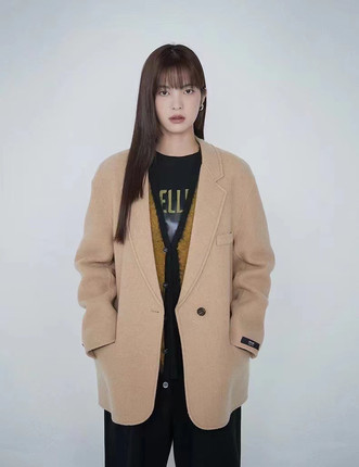 现/spell llll韩国秋冬新款羊毛呢宽松休闲西装外套夹克
